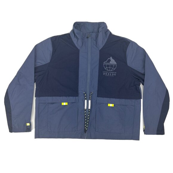 Under Armour Jacket Women's S Bluish Gray Full Zip UA Run Storm Trail Hiking NEW - Picture 1 of 10